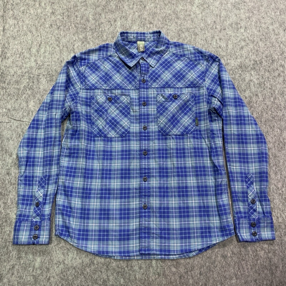 Stio Shirt Men's Blue Plaid Flannel Camping Outdoor Hiking Cotton (2237) -Size M